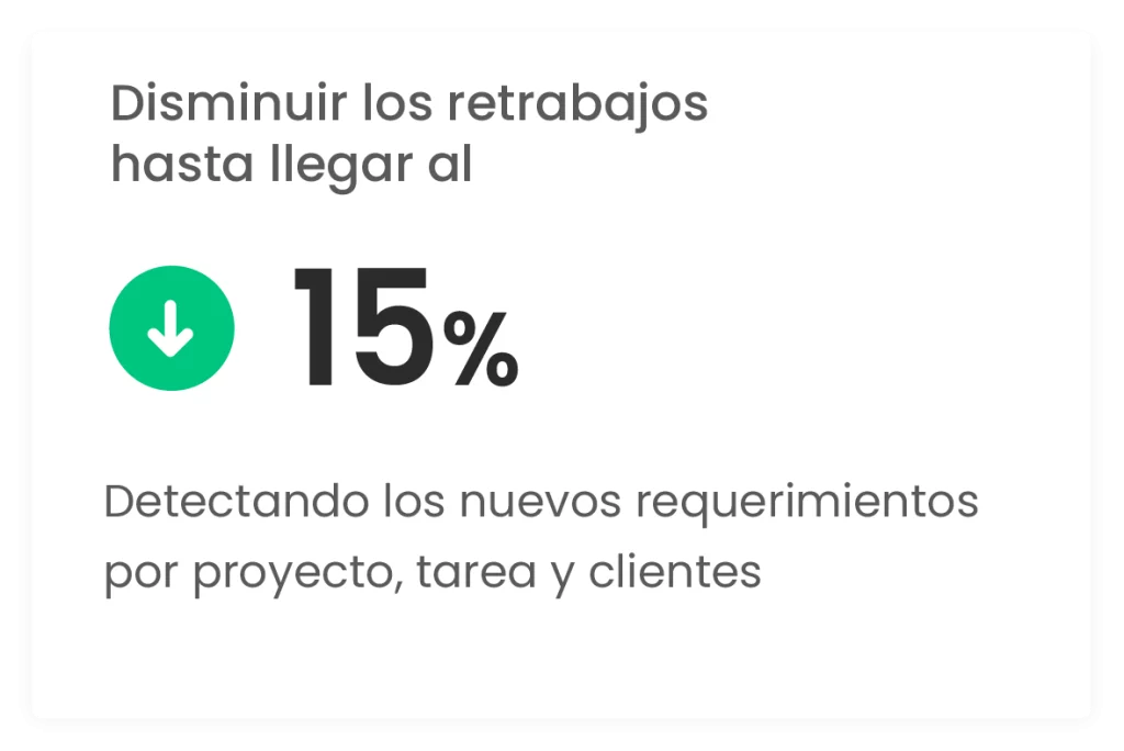 Disminuir los retrabajos hasta llegar al 15%